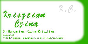 krisztian czina business card